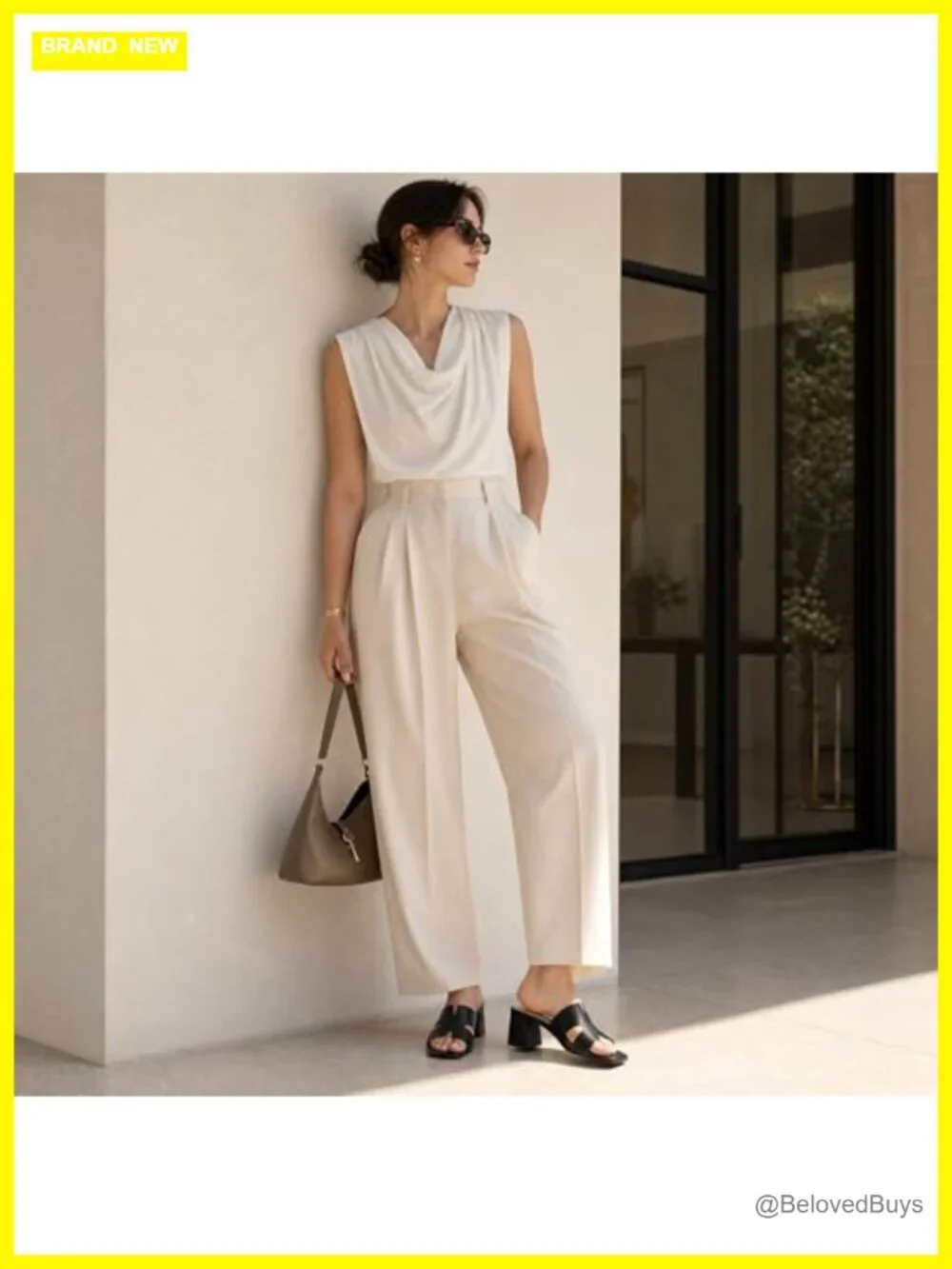 Women's Square Toe Low Block Heel Sandals Slip On Casual PU Leather